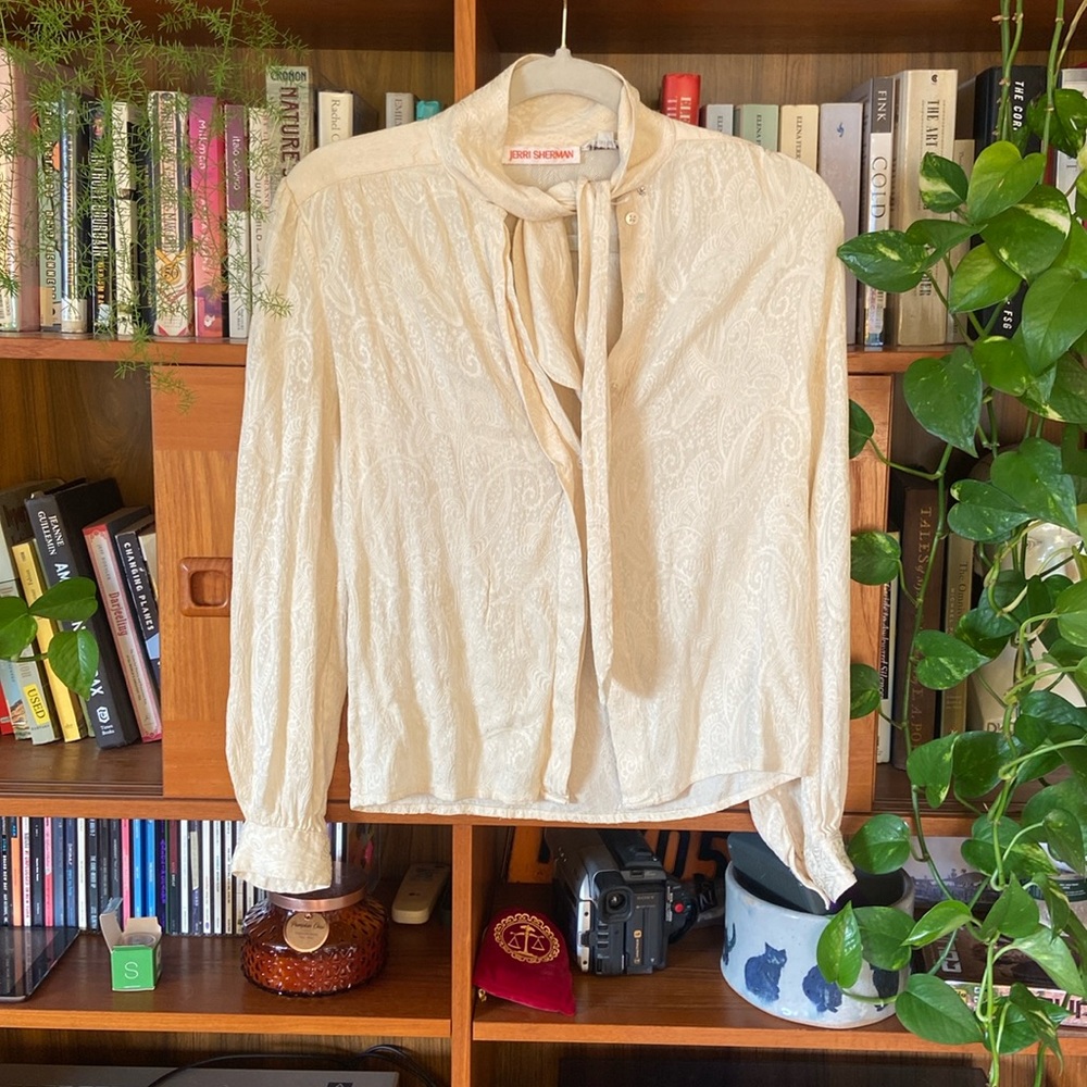 Vintage paisley silk blouse